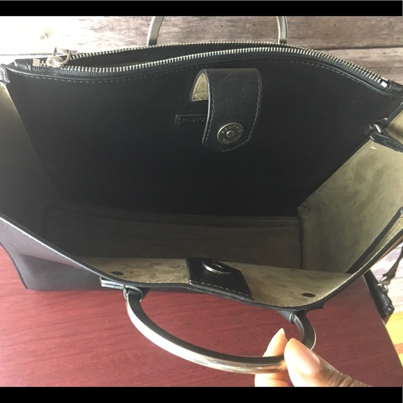 Rebecca Minkoff Black Leather Ring Satchel Bag - Picture 8 of 8